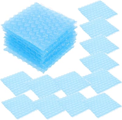 Set van 60 Schokbestendige Love Bubble Bags voor Verpakking, Plastic, Blauw, 10x10 cm