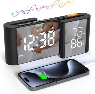 Digitale Wekker Radio met Temperatuur- en Vochtigheidsdisplay en USB-oplader