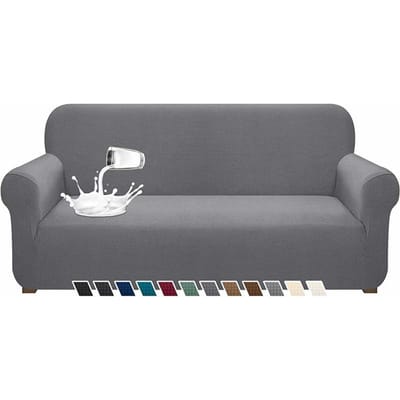 Waterdichte Elasticiteit Bank Kussenhoes Verdikking L Vorm Bank Zitkussenhoes All-Inclusive Bankhoezen voor Universele Banken Huisdier 1-seater 90-130cm