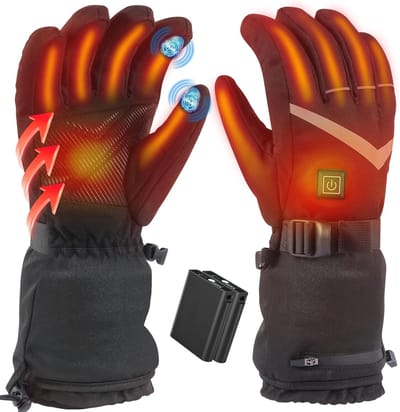 Verwarmbare handschoenen voor buitenactiviteiten - Verwarmde handschoenen met 4 warmtestanden, waterdicht en met touchscreen