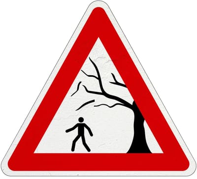 Vallende takken bord | Sign Again materiaal | 15 cm
