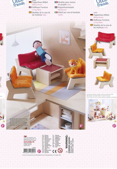 HABA Little Friends - Poppenhuismeubels Woonkamer