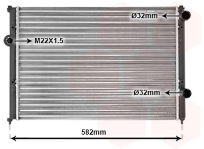 Van Wezel - RADIATOR VOOR VW PASSAT B3 1988-1993 3A0121253