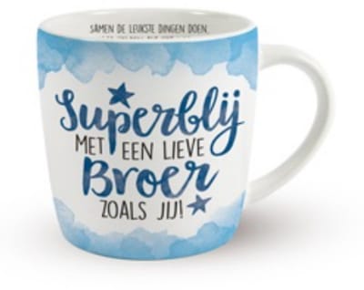 Enjoy Mok -Superblij met een Lieve Broer Zoals Jij - Met Binnentekst - Koffie Mok - Beker - Zus