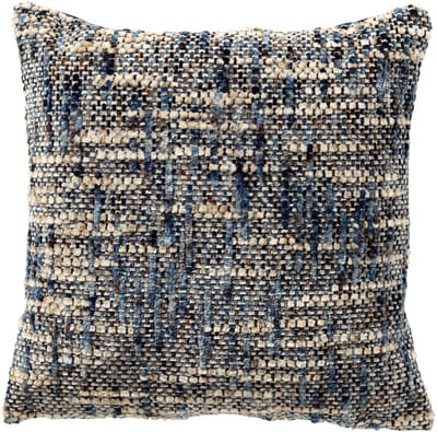 Dutch Decor NORET - kussenhoes 45x45 cm - chenille - Indian Teal - blauw - met rits - zonder binnenkussen