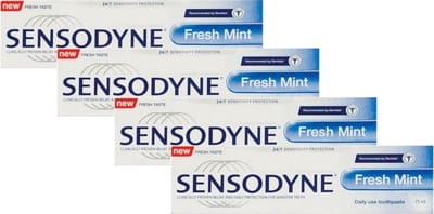 Sensodyne Tandpasta Fresh Mint - Voordeelverpakking 4 x 75 ml