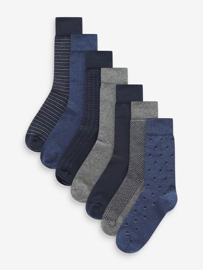 Next - Heren - Katoenrijke sokken - Blauw