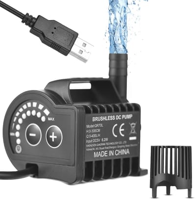 Allecto - Elektrische waterpomp - Mini-dompelpomp - Draagbaar en veelzijdig - Zwart - Pomp voor fontein - Maximaal debiet 600 l/u - Geschikt voor t...