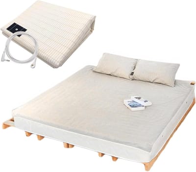 Aardingsmat Zilvervezel - Aardingslaken - Verbeter Slaapkwaliteit - Huidvriendelijk Ademend - 90x230 cm - Zilver