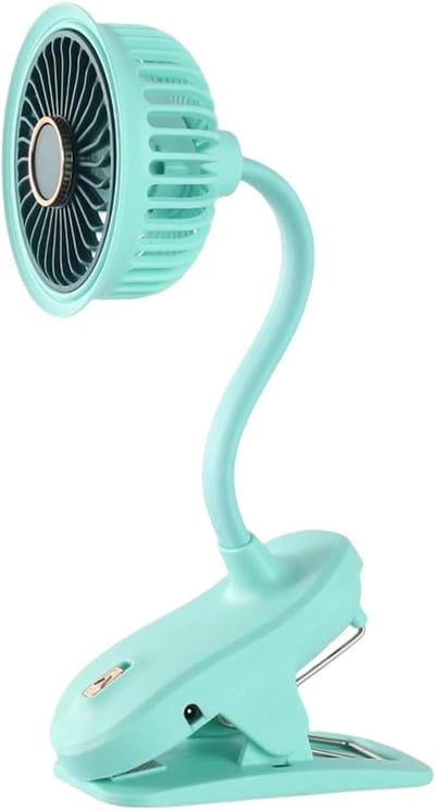 Ventilator-Bureauventilator – clipventilator – stille ventilator (laag decibelgehalte) – verstelbare ventilator – mini-persoonlijke ventilator – Tafelventilator – Ideaal voor kantoor, op reis, op het strand en op de camping