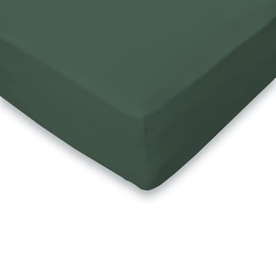 Eleganzzz Hoeslaken Jersey Stretch 35cm Hoekhoogte - Dark Green - Hoeslaken 80/90x190/200cm - Eenpersoons - 100% Katoen - Hoeslakens