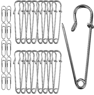 Grote Veiligheidsspelden - 15 Stuks, 50 mm, Roestvrij Staal, Heavy Duty voor Dekens, Breiwerk en Handwerk