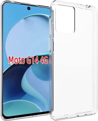 MobyDefend Hoesje - Geschikt voor Motorola Moto G14 - Transparante TPU Backcover - Volledig Doorzichtig