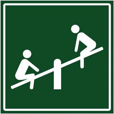 Speeltuin bord | gecoat dibond materiaal | 40 x 40 cm