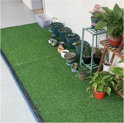 Kunstgras Tapijt - Kunstgrastapijt Huisdieren - Balkon Decoratie - Met Drainagegaten - 1 cm Dikte - Groen