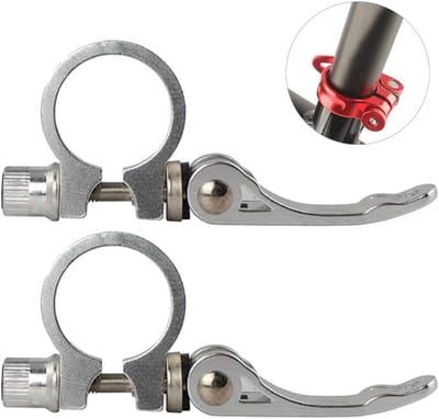 Fiets Zadelpenklem - Snelsluiting Klem - Zadelhoogte Verstellen - Eenvoudige Installatie - 34.9mm - Zilver