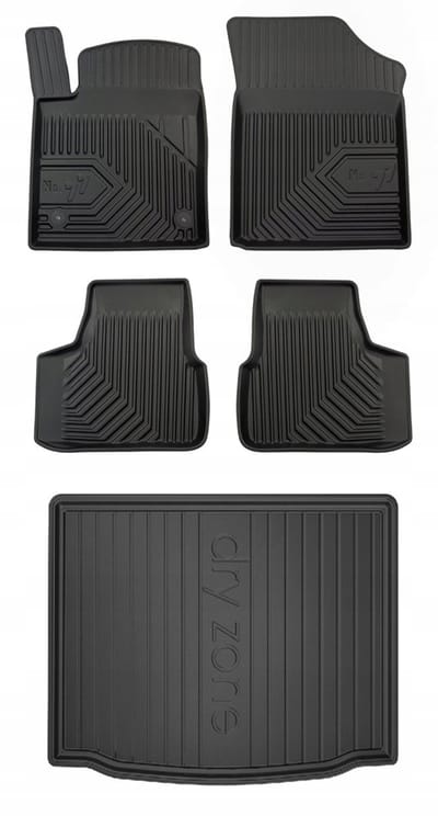 Frogum Serie 77 Volkswagen UP! – Automattenset + Kofferbakmat – Perfecte Pasvorm – Geurloos TPE – Hoge Beschermrand