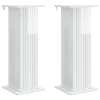 vidaXL - Plantenstand - 2 - st - Hoogglans - Wit - 30,5 - x - 30 - x - 80,5 - cm