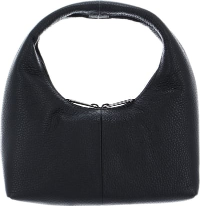 MANDARINA DUCK Leren Handtas Mellow Leather Hobo Nero Zwart