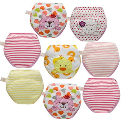 Baby Oefenbroekjes - Luierbroekjes Wasbaar - Zindelijkheidstraining - Milieuvriendelijke Overgang - Set van 3 - Blauw en Geel