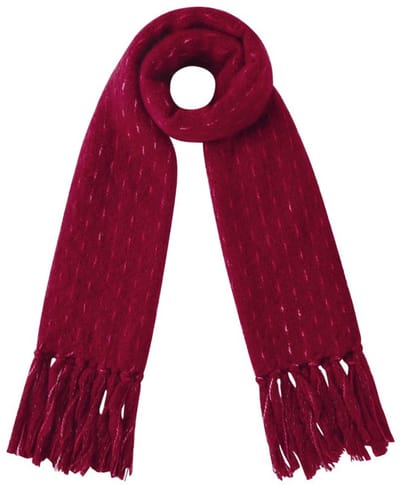 Bijoutheek Sjaal (Fashion) Winter Gestikt Crimson