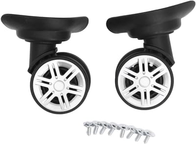 Cosensi- Kofferwielen Universeel - 360 Graden Draaibaar - Geruisloos - Schokabsorberend - Reservewielen - ABS Materiaal - Totale Hoogte 9,5 cm - Bagagewielen