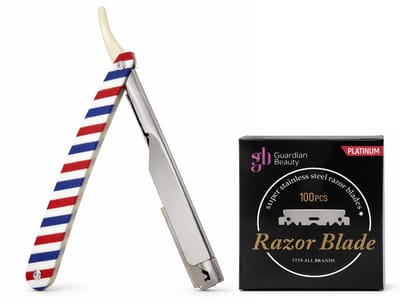 Guardian Beauty Scheermes - Roestvrij Staal - Shavette - Met 100 stuks GB Platinum Halve Mesjes