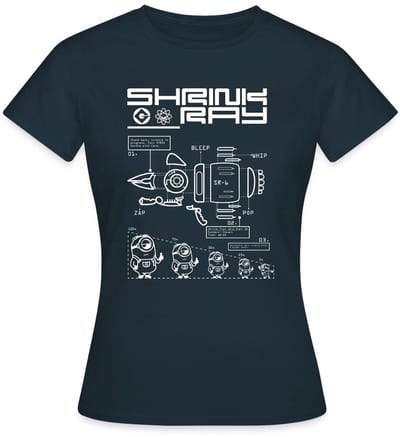Minions Bouwplan Voor Krimpradiator T-Shirt Dames