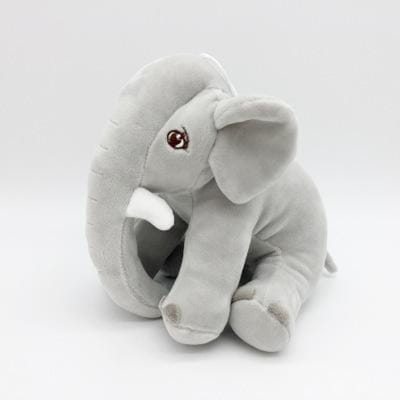 1 pièce 20 cm Kawaii Peluche Coton Duveteux Éléphant Jouets Animal Mignon Éléphant Poupées Pour Bébé Enfants Anniversaire Cadeaux de Noël gris