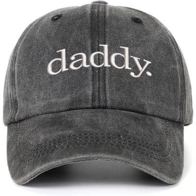 Gewassen Katoen daddy. Borduurpetten Vintage Ademende Baseballpetten Casual Verstelbare Buiten Zonnebrandpetten Cadeau voor Vader zwart