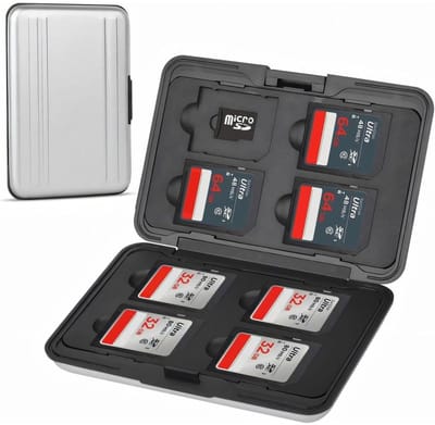 Dailygoods- Geheugenkaartentas Waterdicht - Draagtas - SD-kaartbox - TF-kaartbox - Capaciteit 8 SD/8 Micro SD - Volledige Bescherming