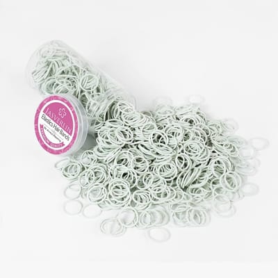 1000 Stuks Kleine Witte Haarelastiekjes - Zachte Rubberen Bandjes voor Baby, Kind en Volwassen Haar