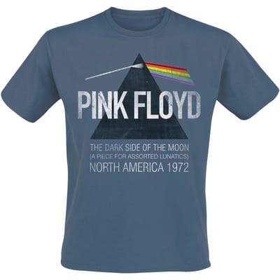 Pink Floyd T-shirt - North America 1972 - M tot XXL - voor Mannen - blauw