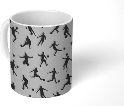 Mok - Koffiemok - Voetbal - Sport - Patronen - Mokken - 350 ML - Beker - Koffiemokken - Theemok