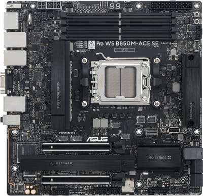 ASUS Pro WS B850M-ACE SE Moederbord - AMD B850 - AMD AM5 - DDR5 RAM - Micro-ATX