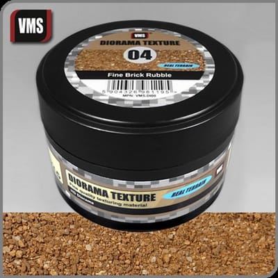VMS Diorama Texture Fine Brick Rubble – Korrel mix voor Modelbouw & Diorama’s – Realistische Ondergrond - Grind, Steentjes & Poeder voor Diorama’s
