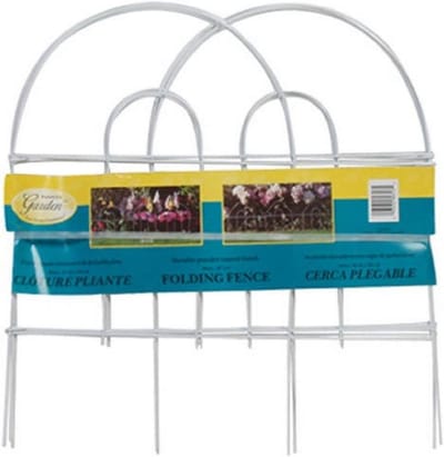 Tuinafzetting - Decoratieve rand - Tuinieren en decoreren - Roestbestendig gecoat - 48 cm hoog - Wit