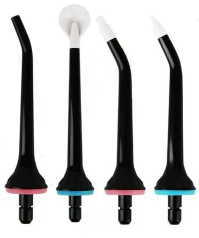 WiseGoods Premium Flos Opzetstukken 4 Stuks Universeel Voor Flosapparaat - Mondverzorging - Verzorging - Flossen - Zwart