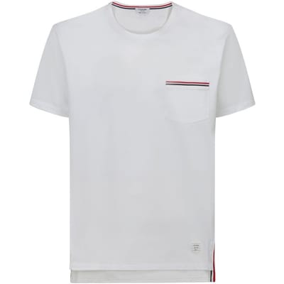 Thom Browne Witte Katoenen T-Shirt
