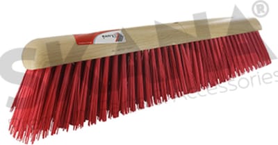LUVA Stadsbezem met kunstvezel haren rood en groen. Breedte 50 cm. Ø 23 mm.