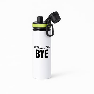 Hacebo® - Well ok bye waterfles met draaidop groen - Afscheid bedank cadeau - collega's - werk - afscheidscadeau - verjaardagscadeau - kado - water fles - 850ML