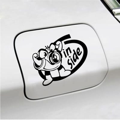 Bumpersticker - Turbo Inside - 12 X 15 - Zwart