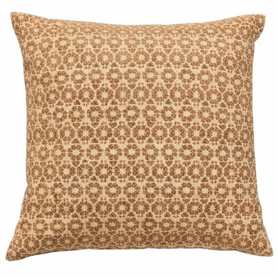 Dutch Decor SHIVA - kussenhoes 45x45 cm - bloemmotief - Cartouche - bruin - met rits - zonder binnenkussen