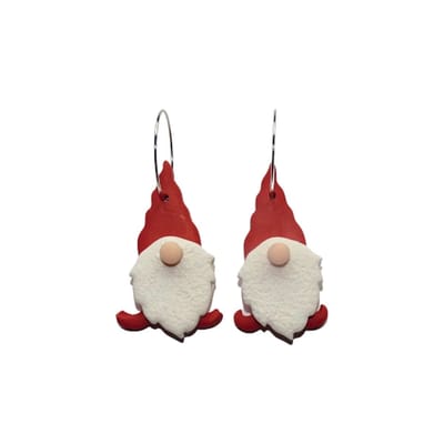 2 Love it Gnoom - Oorbellen - Polymeerklei - Stainless steel - 5 x 2 cm - Roestbruin - Zilverkleurig
