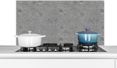 Spatscherm keuken 100x50 cm - Kookplaat achterwand Beton - Industrieel - Patronen - Muurbeschermer - Spatwand fornuis - Hoogwaardig aluminium