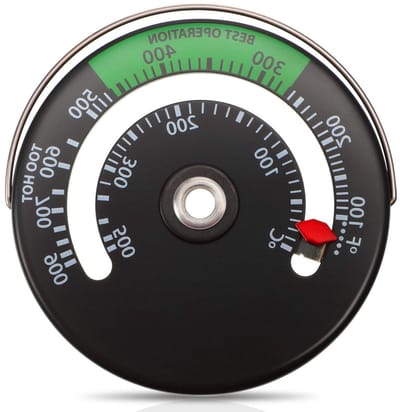Magnetische Oven Thermometer voor Kachel en Schoorsteen, Ronde Temperatuurmeter voor Nauwkeurige Metingen