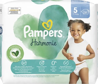 Pampers Harmonie 31 Luiers Maat 5 (11-16 kg)