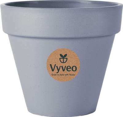 Vyveo - Bloempot Oslo - 14x12 - Donkergrijs - Bloempot voor binnen en buiten - Lichtgewicht - Breukbestendig - Vorstbestendig - UV-bestendig