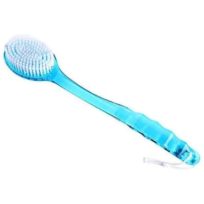 Badborstel Rug Lichaam Bad Douche Spons Scrubber Borstels Met Handvat Exfoliërende Scrub Huid Massager Exfoliatie Badkamerborstel blue