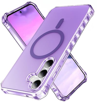 Coverup Hoesje - Geschikt voor Samsung Galaxy S26 Hoesje - Coverup ShockProof TPU Back Cover - MagSafe Compatible - Paars